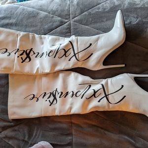 Knee high boots faux leather